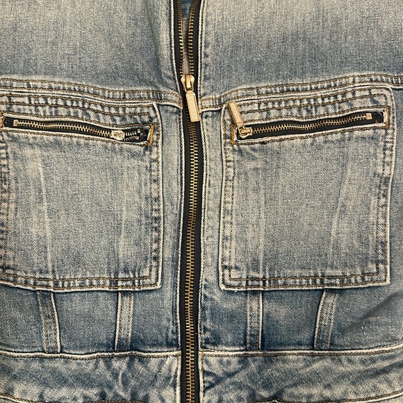 Jonathan Simkhai Denim Long Sleeve Jumpsuit 0 - Picture 3 of 10